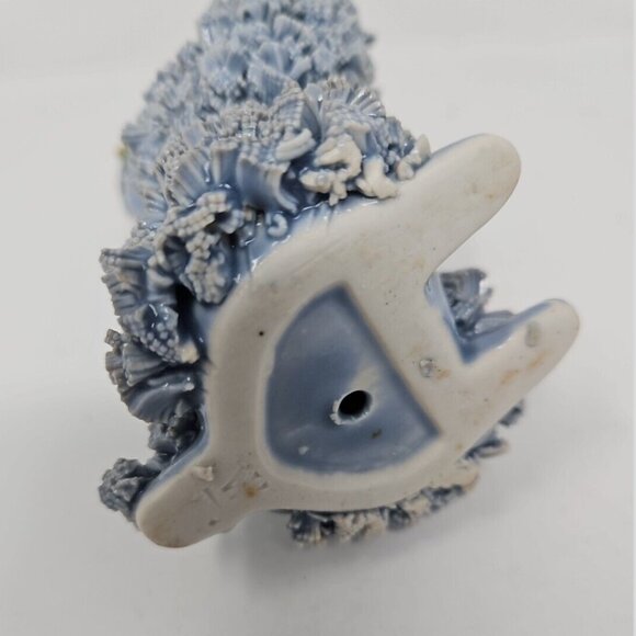 Vintage 1950s Spaghetti French Poodle Figurine Standing Beret Blue Grey Marked W - Picture 7 of 8